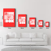 Think Outside the Box | Motivational Glass Wall Art - Artdesigna