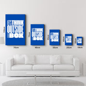 Think Outside the Box | Motivational Glass Wall Art - Artdesigna