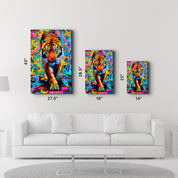 Abstract Colorful Tiger | Glass Wall Art - ArtDesigna Glass Printing Wall Art