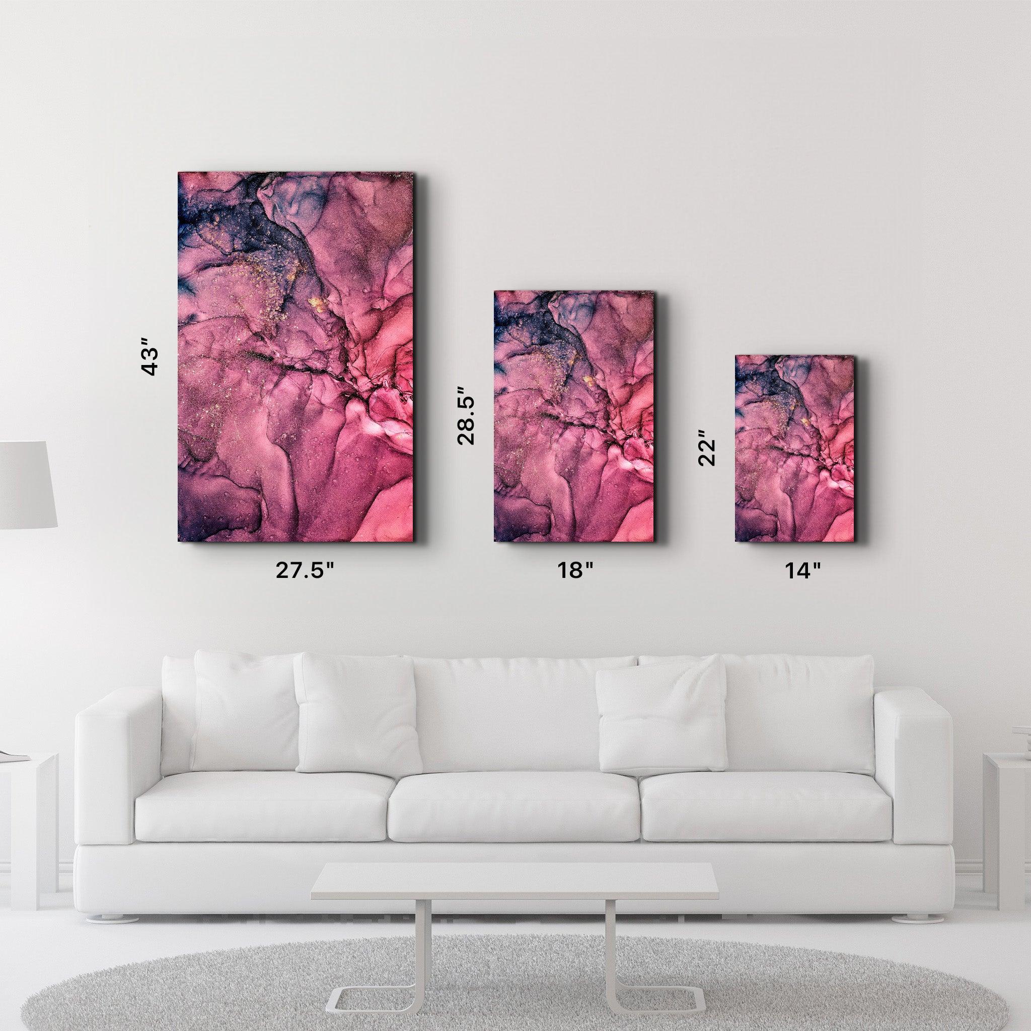 Pink Wave Pattern | Glass Wall Art - ArtDesigna Glass Printing Wall Art