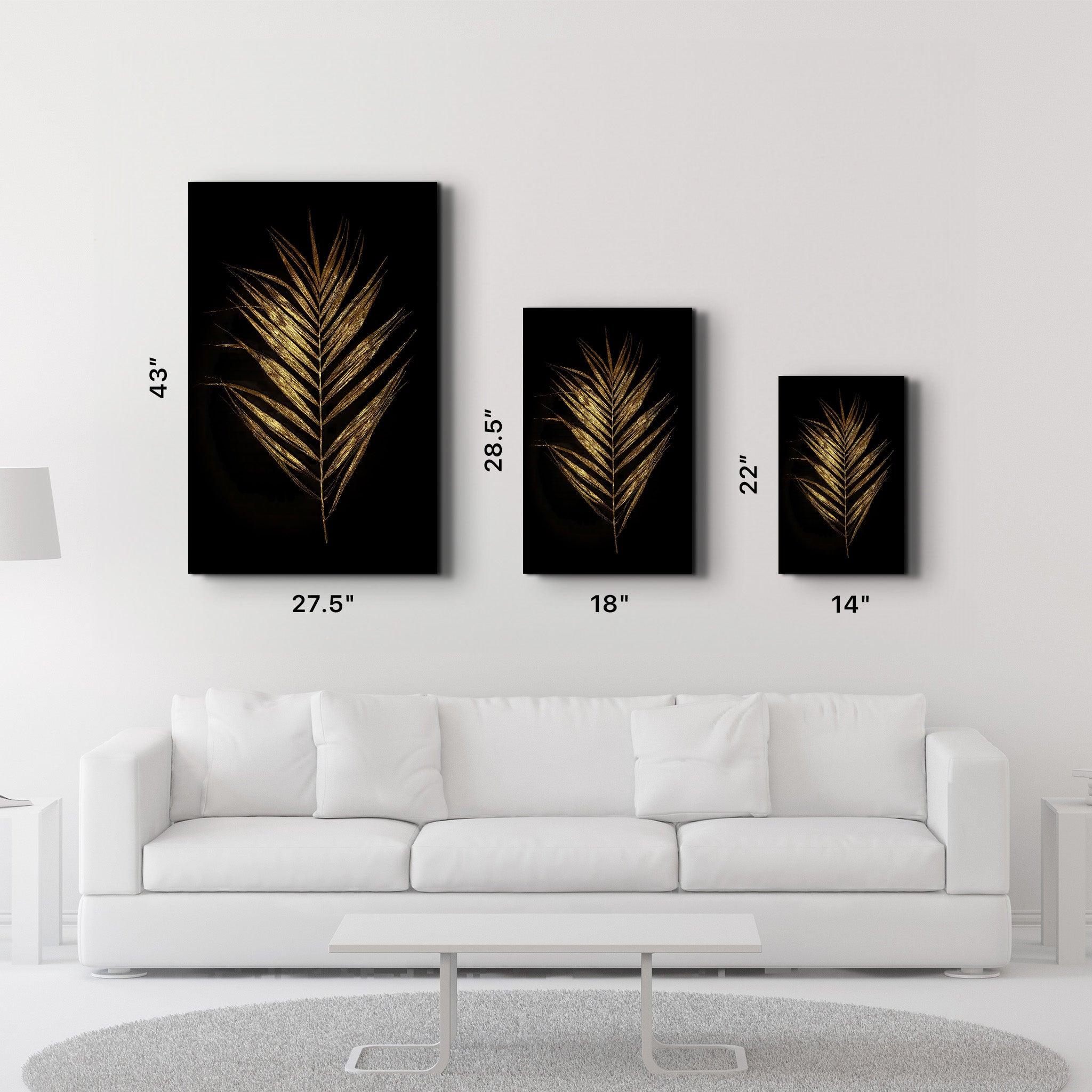 Golden Leaves | Glass Wall Art - ArtDesigna Glass Printing Wall Art