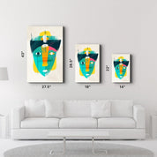 Abstract Colorful Face V2 | Glass Wall Art - ArtDesigna Glass Printing Wall Art