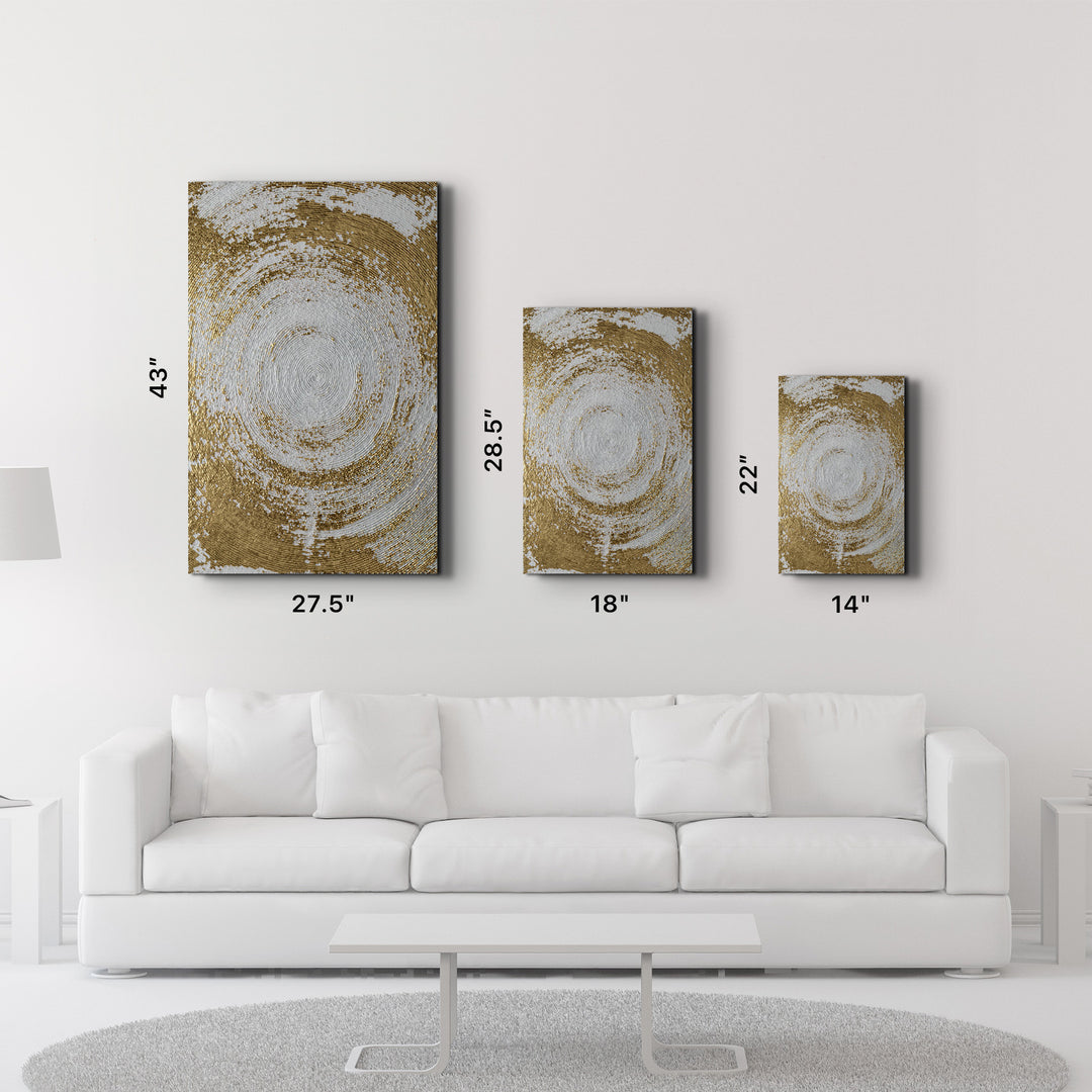 ・"Gold Circle V1"・Glass Wall Art - ArtDesigna Glass Printing Wall Art