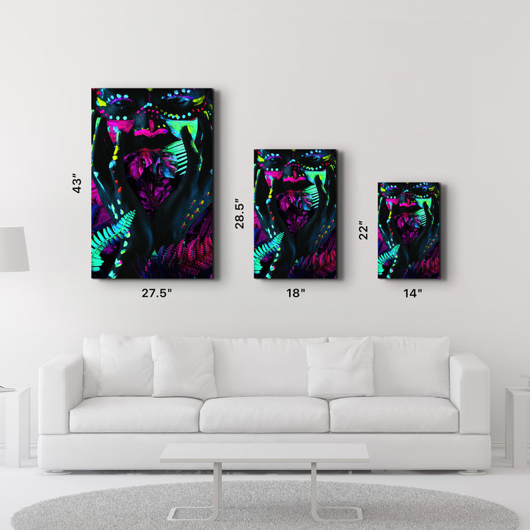 ・"Neon Face"・GLASS WALL ART - ArtDesigna Glass Printing Wall Art