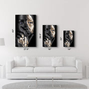 Covering Face Woman Portrait | Glass Wall Art - Artdesigna