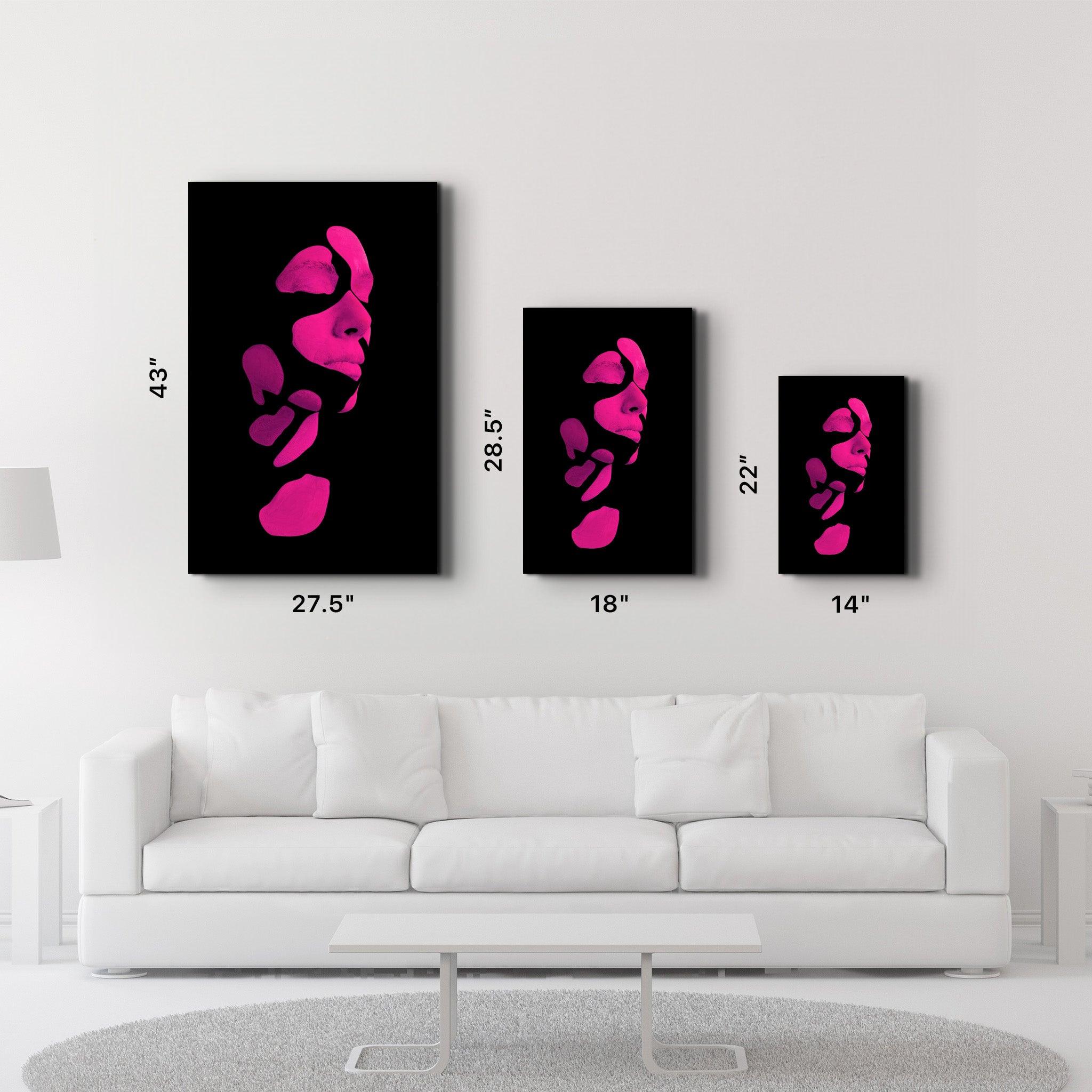 Mysterious Purple Face | Glass Wall Art - ArtDesigna Glass Printing Wall Art