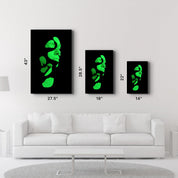 Mysterious Green Face | Glass Wall Art - ArtDesigna Glass Printing Wall Art