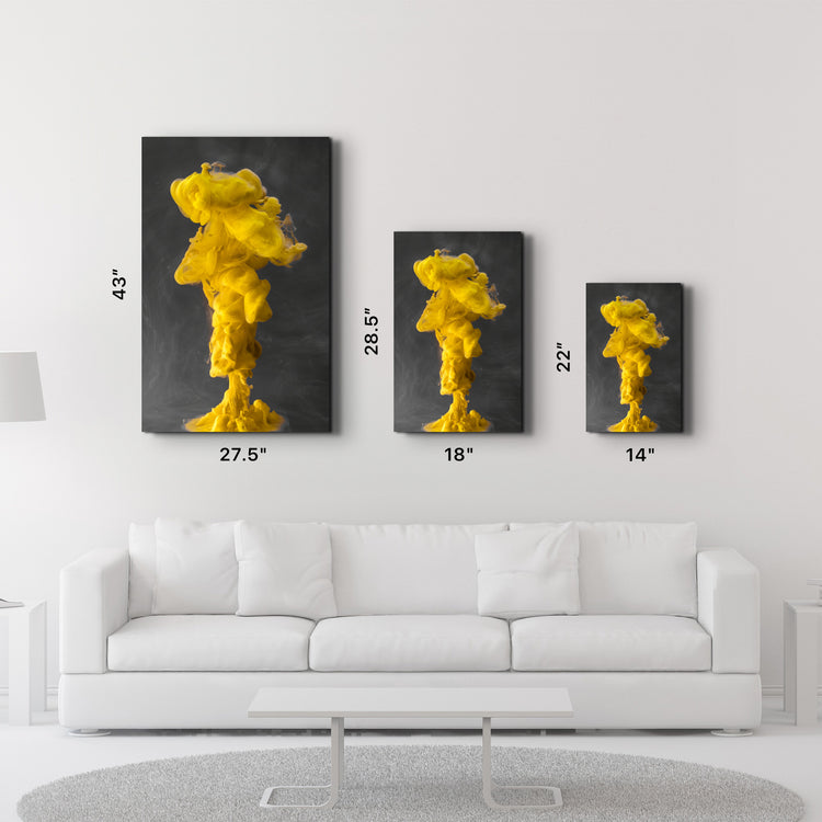 ・"Yellow Fog"・Glass Wall Art - ArtDesigna Glass Printing Wall Art