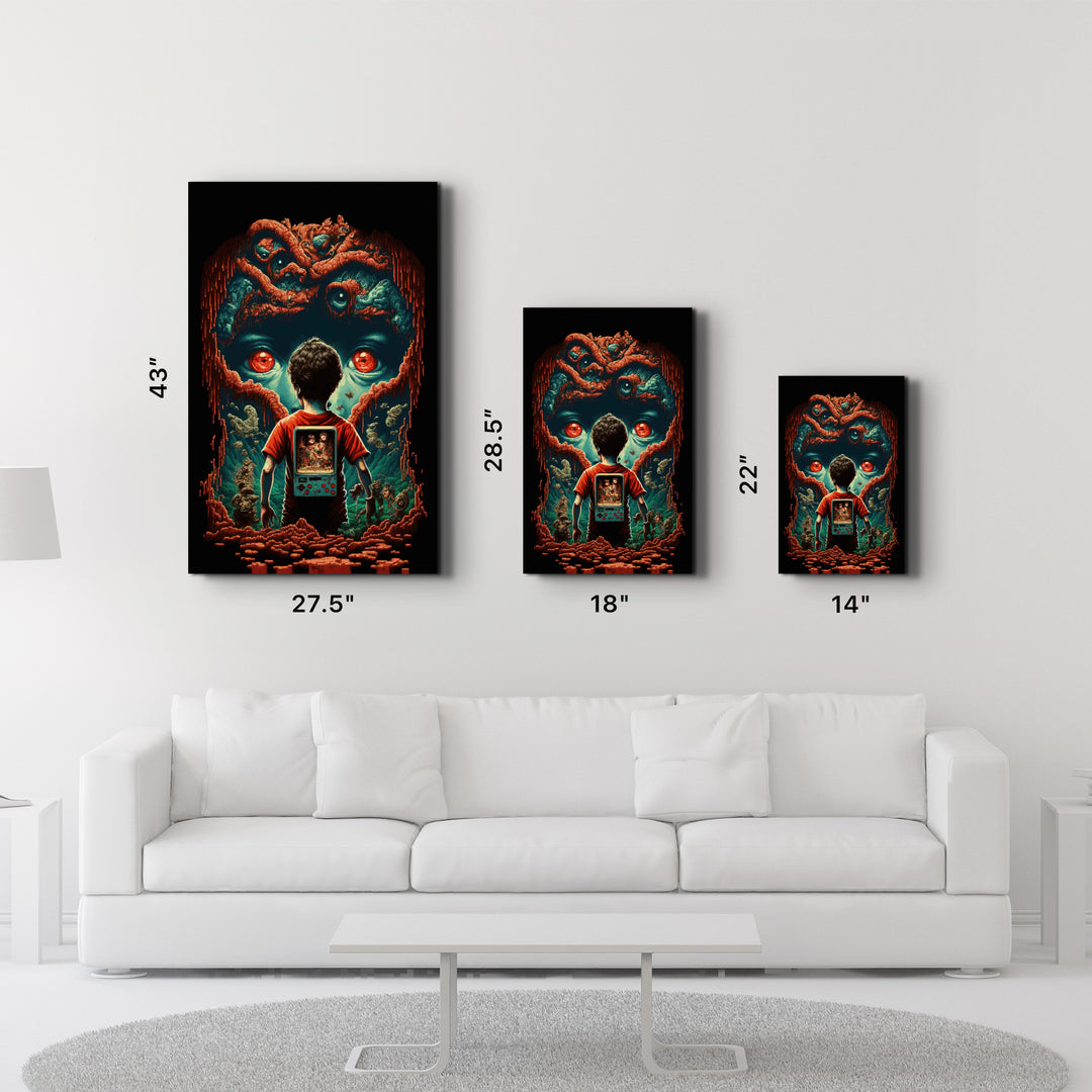 Trapped in the Gaming World | Secret World Collection Glass Wall Art - ArtDesigna Glass Printing Wall Art