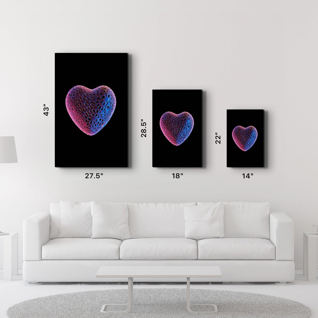 Strawberry Heart | Designers Collection Glass Wall Art - ArtDesigna Glass Printing Wall Art