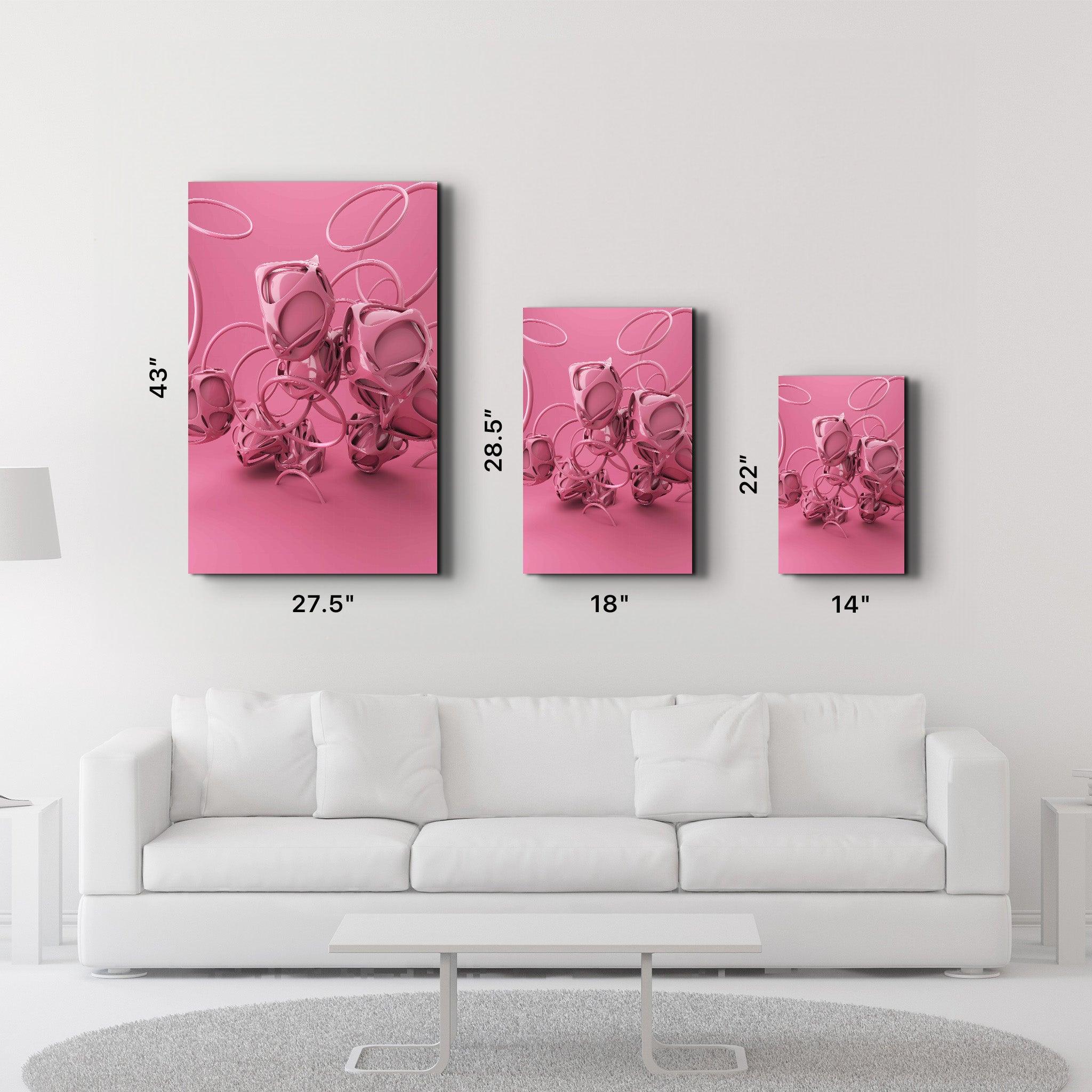 Abstract Pink Modern Design | Designer's Collection Glass Wall Art - ArtDesigna Glass Printing Wall Art