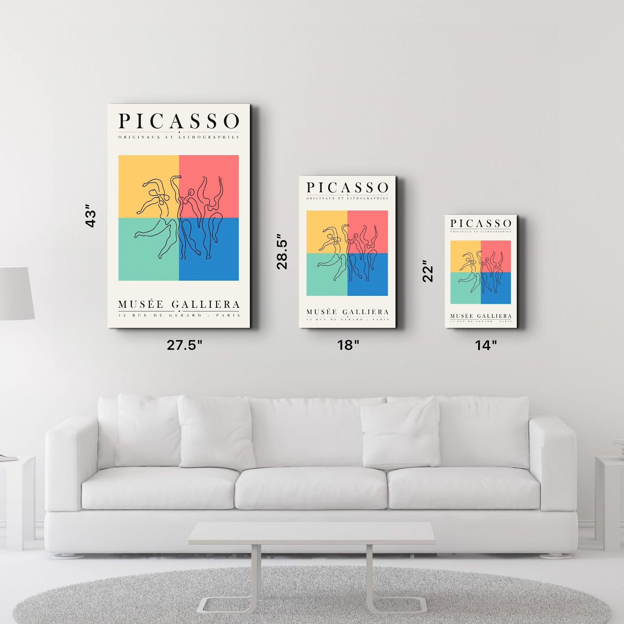 Pablo Picasso - Originaux Et Lithographies | Gallery Print Collection Glass Wall Art - ArtDesigna Glass Printing Wall Art