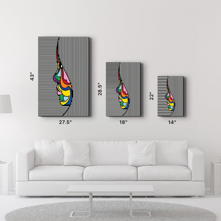 ・"Lines and Face"・Designer's Collection Glass Wall Art - ArtDesigna Glass Printing Wall Art