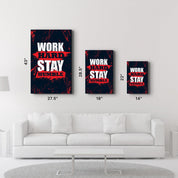 Work Hard Stay Humble | Motivational Glass Wall Art - Artdesigna