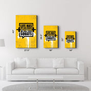 Life Has Up and Downs | Motivational Glass Wall Art - Artdesigna