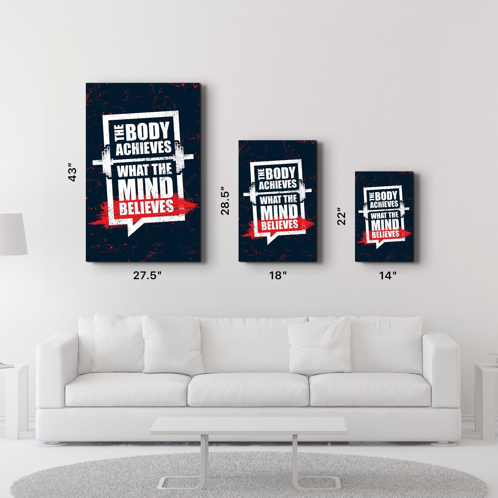 Body and Mind | Motivational Glass Wall Art - Artdesigna