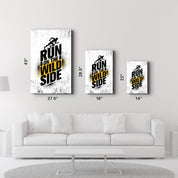 Run on The Wild Side | Motivational Glass Wall Art - Artdesigna