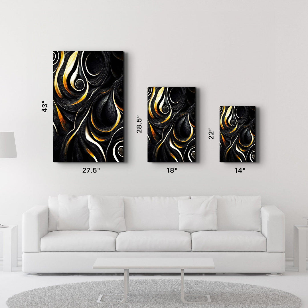 ・"Golden Black Wood"・Secret World Collection Glass Wall Art - ArtDesigna Glass Printing Wall Art