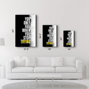 Don't Stop Trying | Designer's Collection Glass Wall Art - ArtDesigna Glass Printing Wall Art