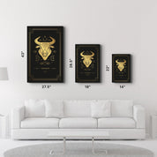 TAURUS | Black Zodiac Collection Glass Wall Art - Artdesigna