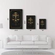 LIBRA | Black Zodiac Collection Glass Wall Art - ArtDesigna Glass Printing Wall Art