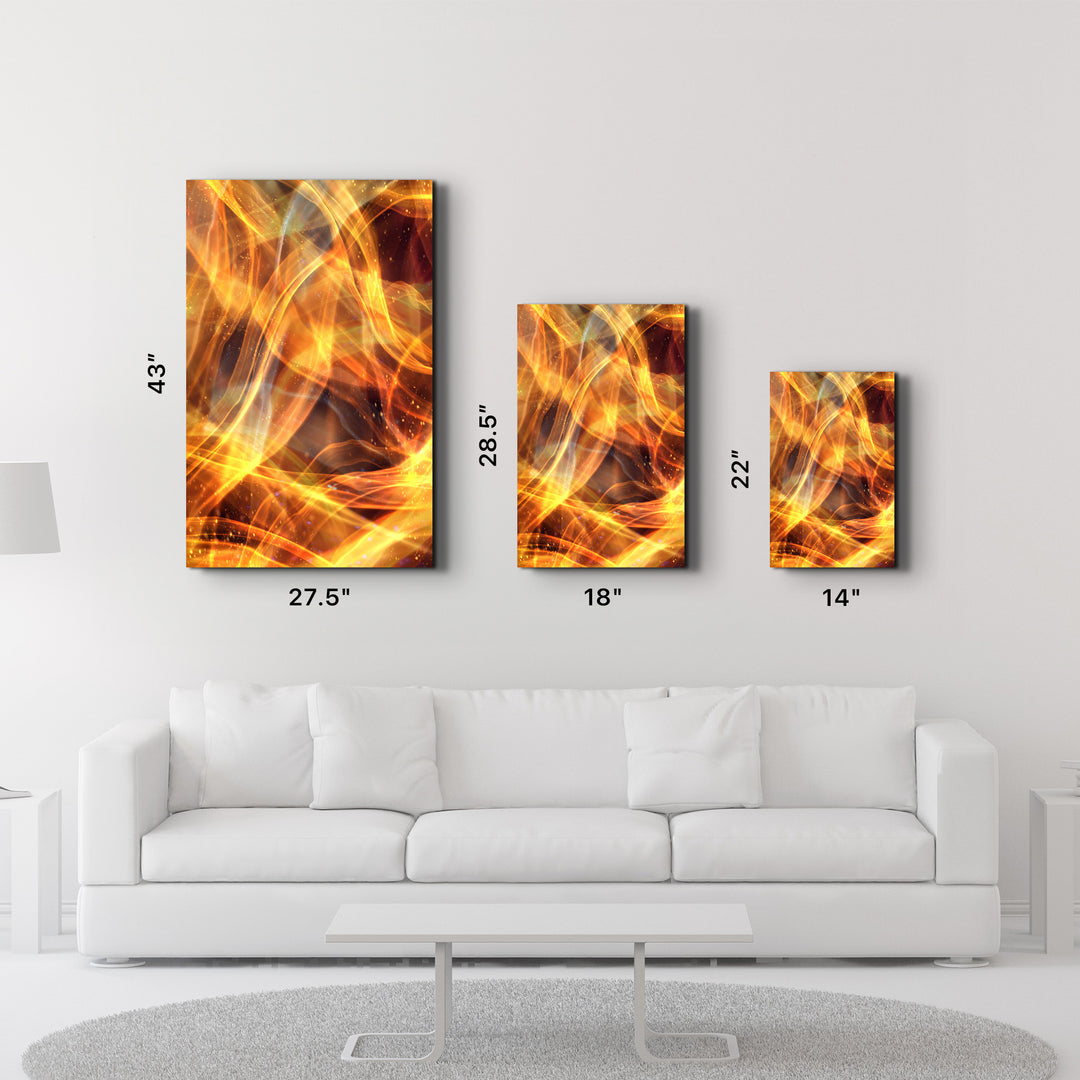 ・"Flame Brush Strokes"・Glass Wall Art - ArtDesigna Glass Printing Wall Art