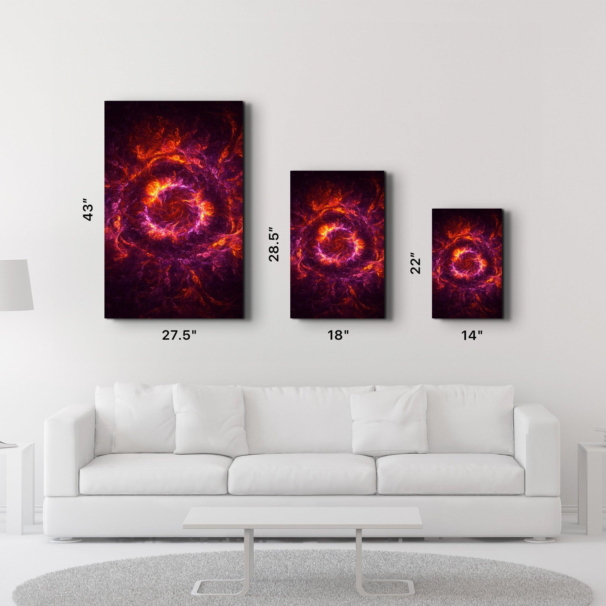 Purple & Red Flames | Glass Wall Art - ArtDesigna Glass Printing Wall Art