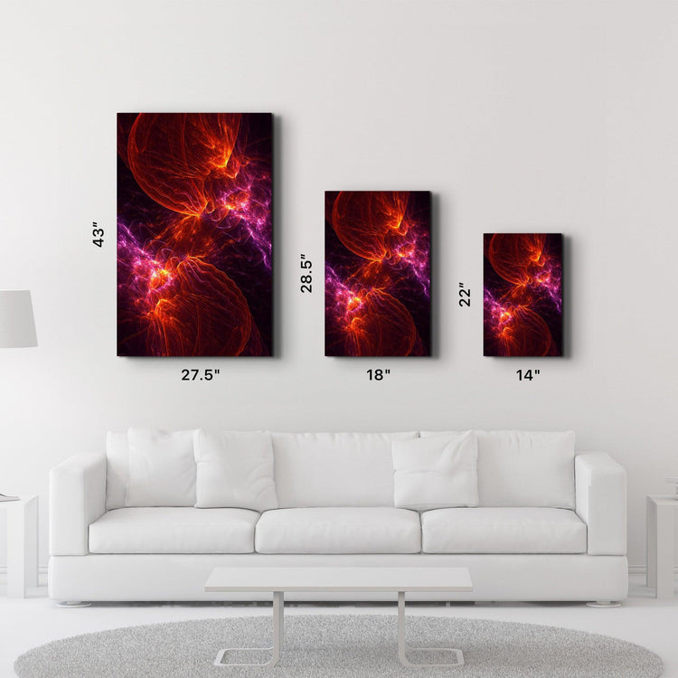 ・"Purple & Red Flames 2 "・Glass Wall Art - ArtDesigna Glass Printing Wall Art