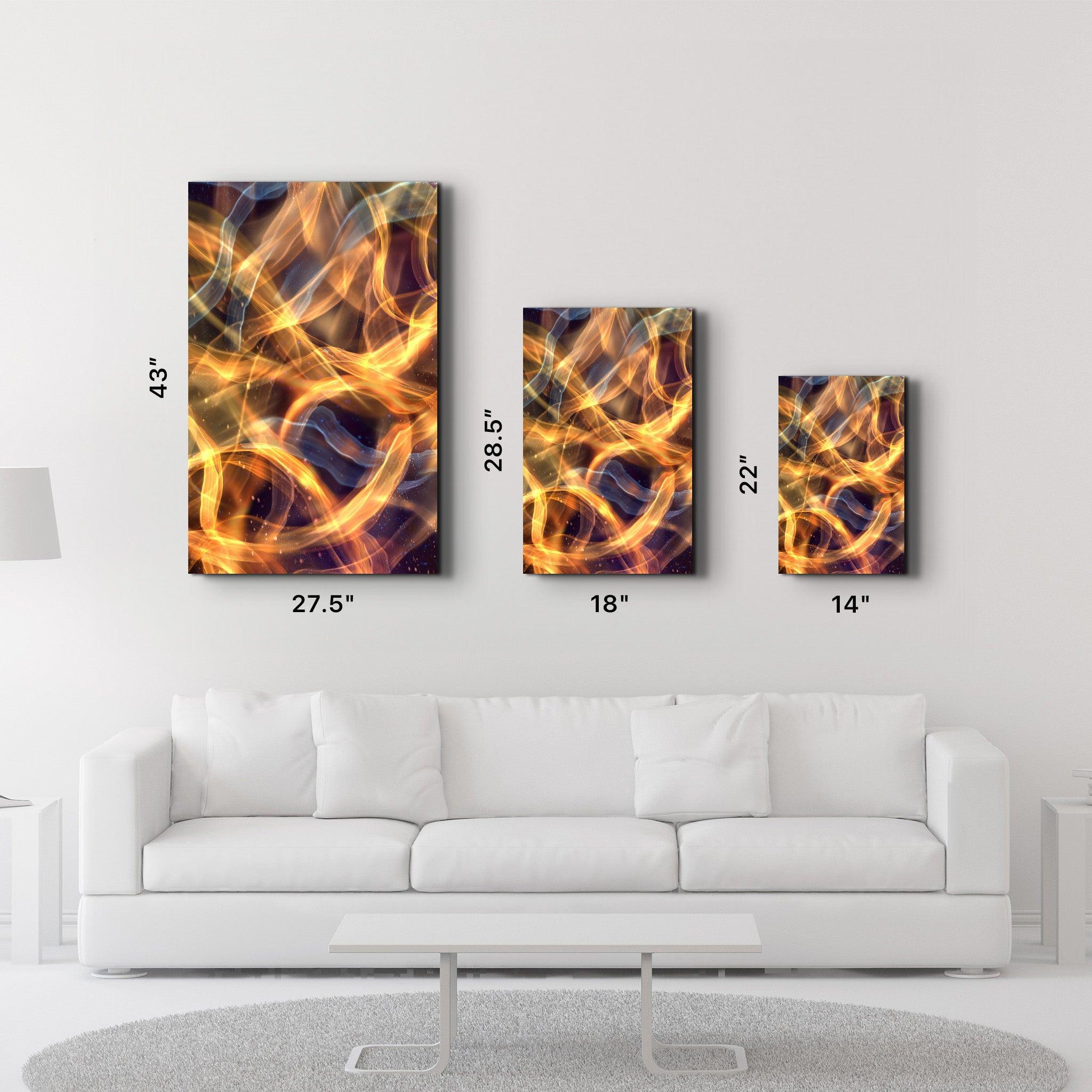 Flame Brush Strokes V2 | Glass Wall Art - ArtDesigna Glass Printing Wall Art
