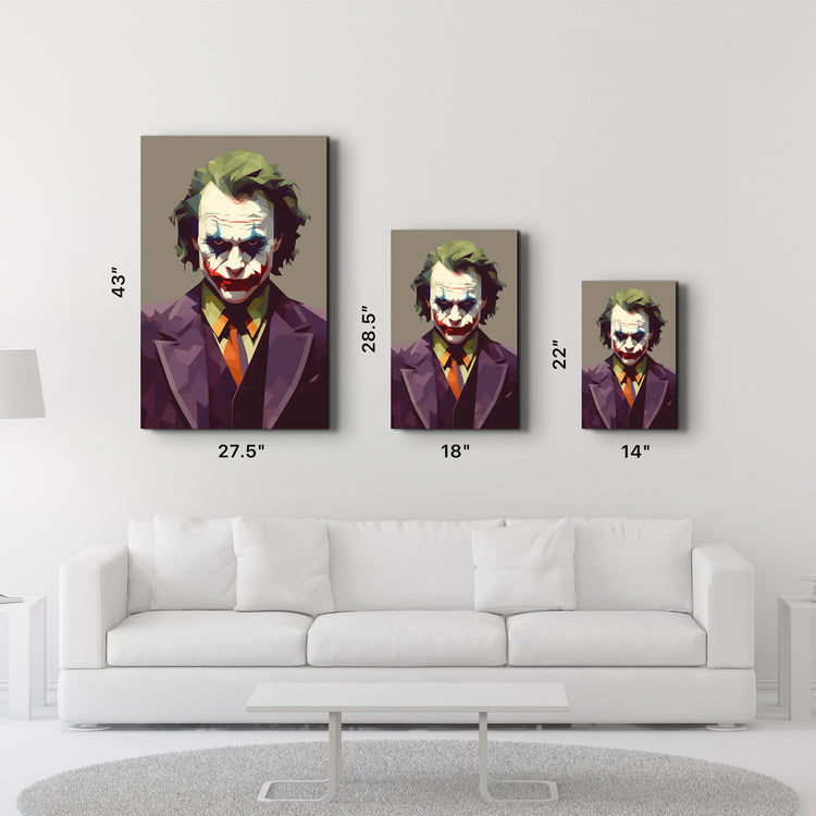 ・"Joker Pixels"・Designers Collection Glass Wall Art - ArtDesigna Glass Printing Wall Art
