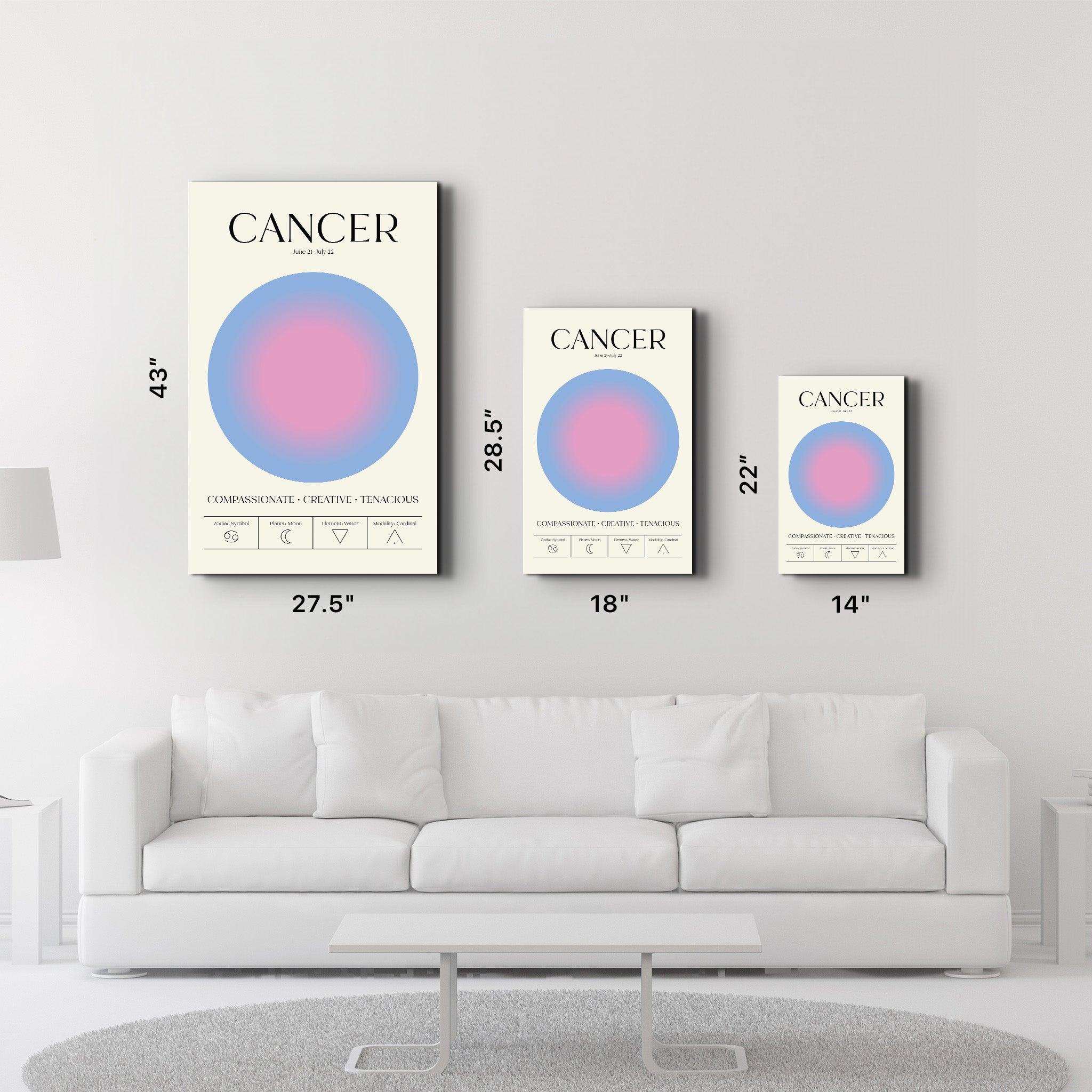 Cancer - Aura Collection | Zodiac Glass Wall Art - ArtDesigna Glass Printing Wall Art