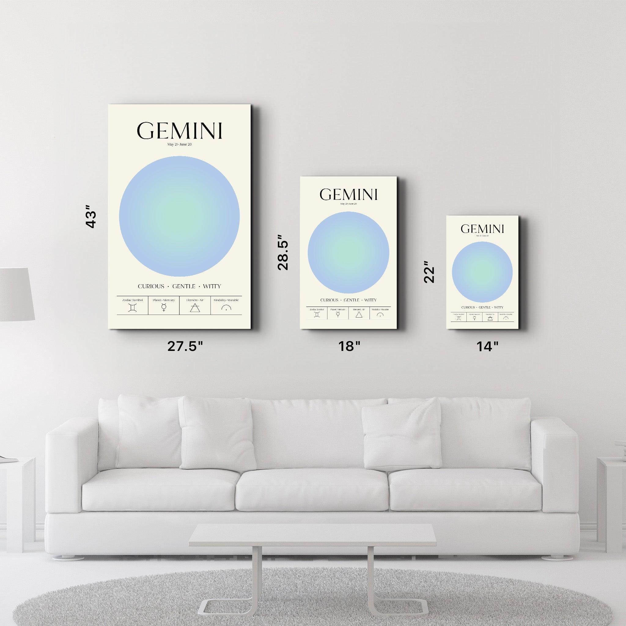 Gemini - Aura Collection | Zodiac Glass Wall Art - ArtDesigna Glass Printing Wall Art