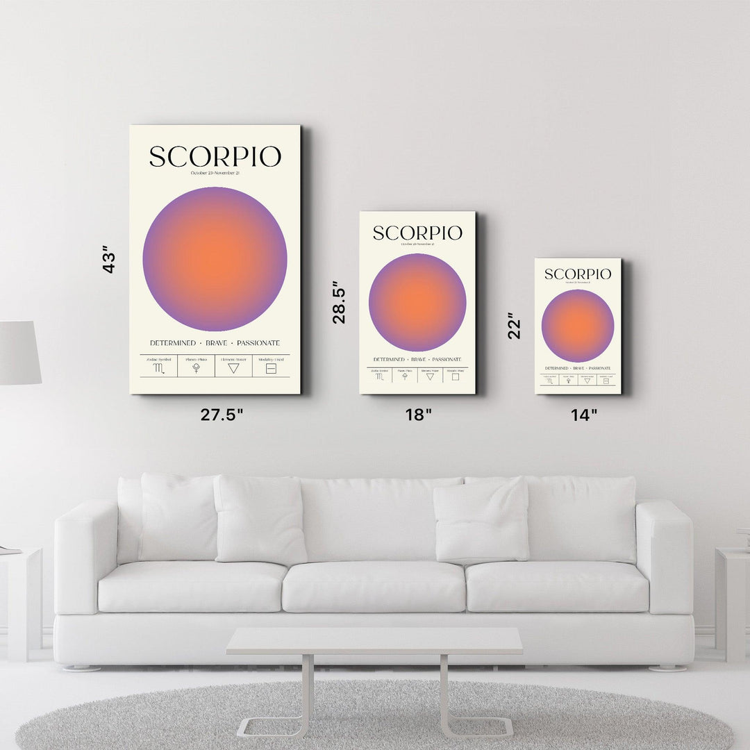 Scorpio - Aura Collection | Zodiac Glass Wall Art