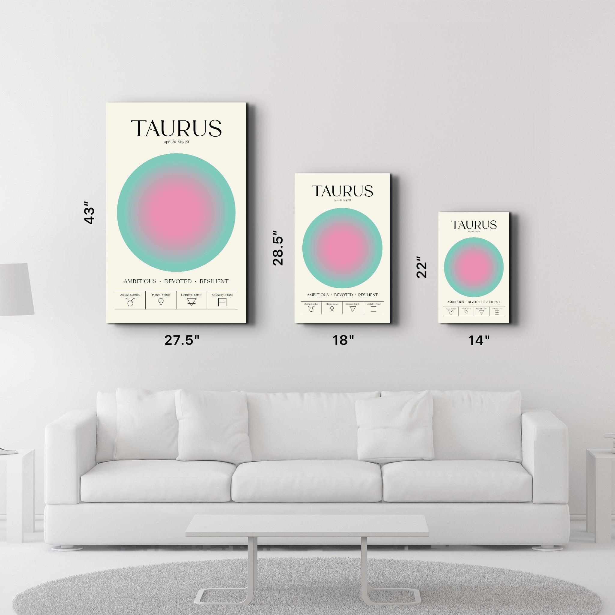 Taurus - Aura Collection | Zodiac Glass Wall Art - Artdesigna