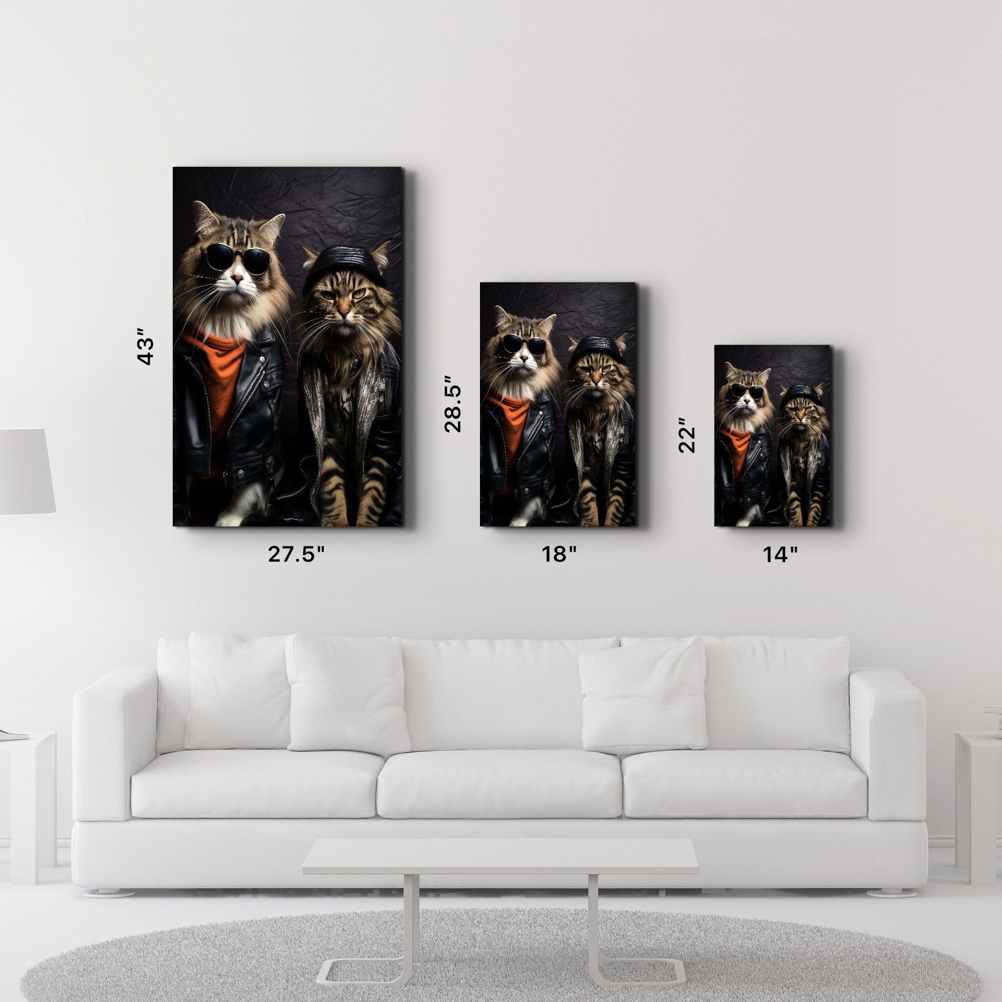 Cool Cat Brothers・Designers Collection Glass Wall Art - Artdesigna