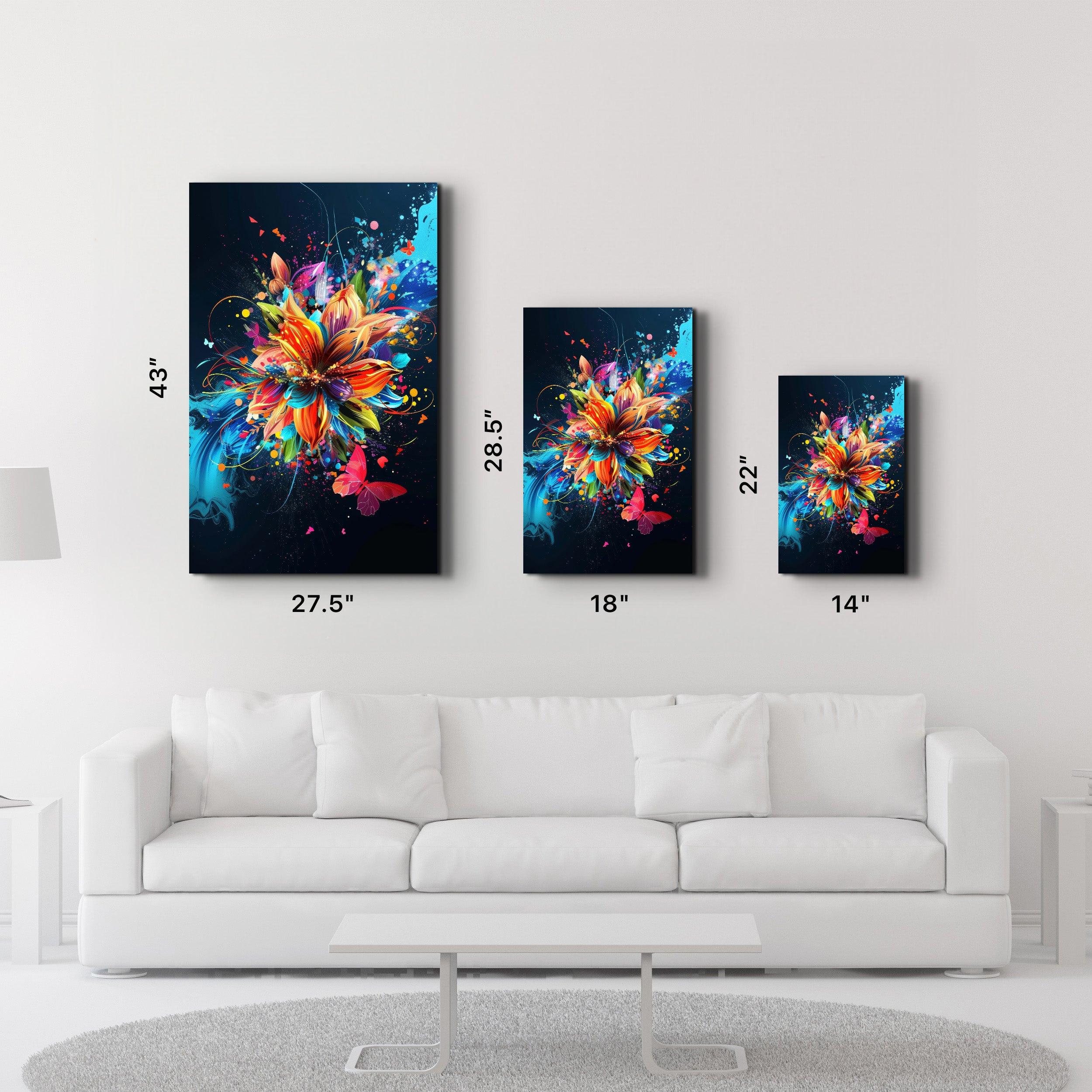 Spring Flowers - Glass Wall Art - Artdesigna