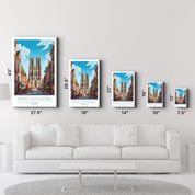 Reims Cathedral France-Travel Posters | Glass Wall Art - ArtDesigna Glass Printing Wall Art