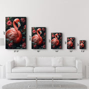 Beautiful Flamingo - Glass Wall Art - Artdesigna