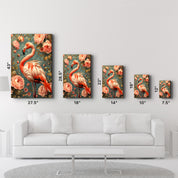 Beautiful Flamingo Pastel Tones - Glass Wall Art - Artdesigna