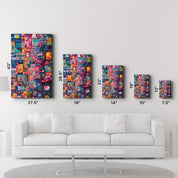 Abstract Music Collage- Glass Wall Art - Artdesigna