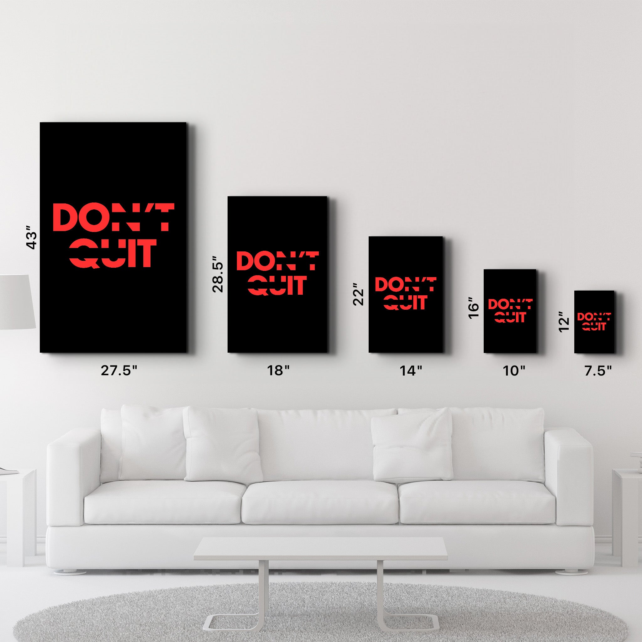 Don't Quit and Do It | Motivational Glass Wall Art - Artdesigna