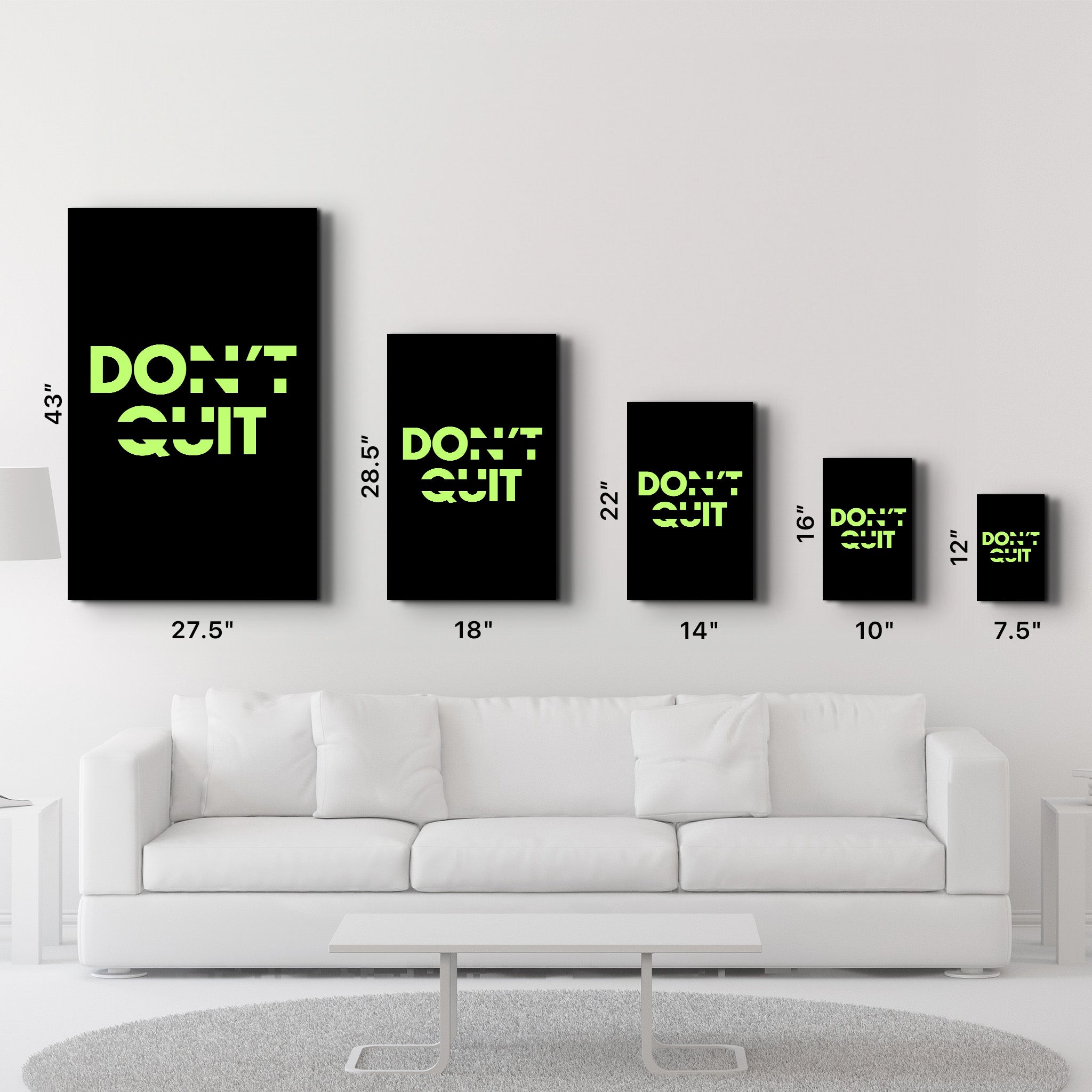 Don't Quit and Do It | Motivational Glass Wall Art - Artdesigna