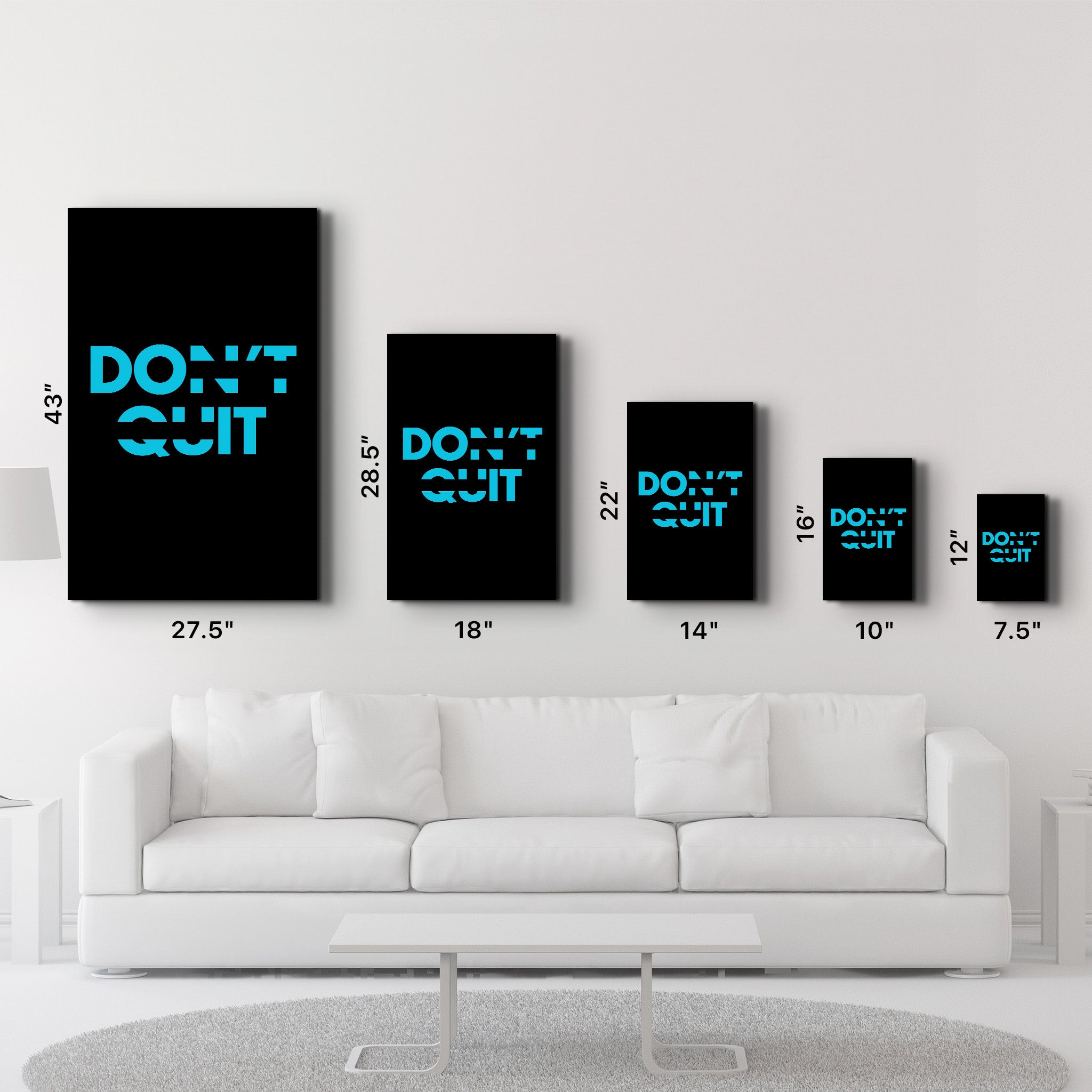 Don't Quit and Do It | Motivational Glass Wall Art - Artdesigna