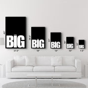 Think BIG | Motivational Glass Wall Art - Artdesigna