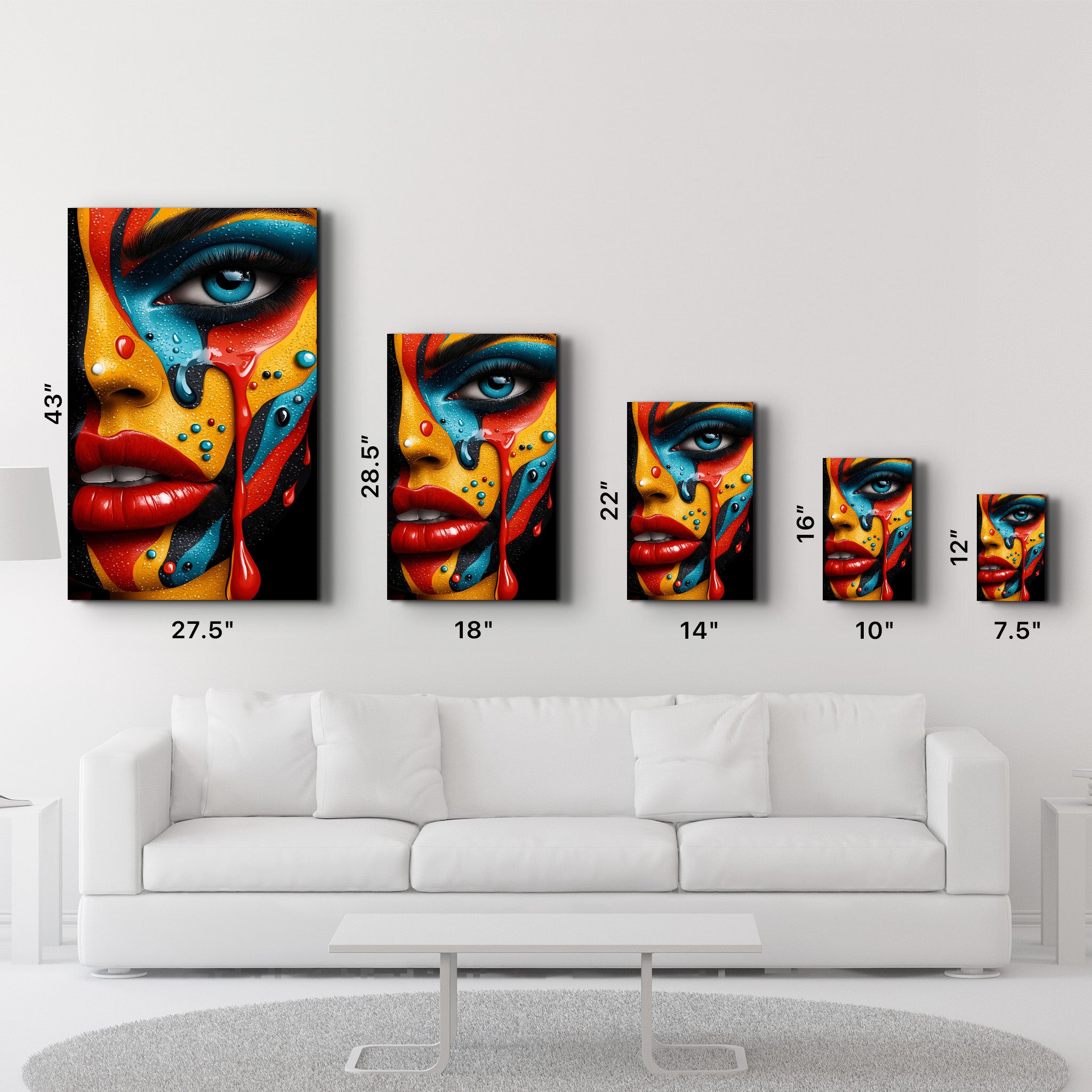 Paint Cry | Glass Wall Art