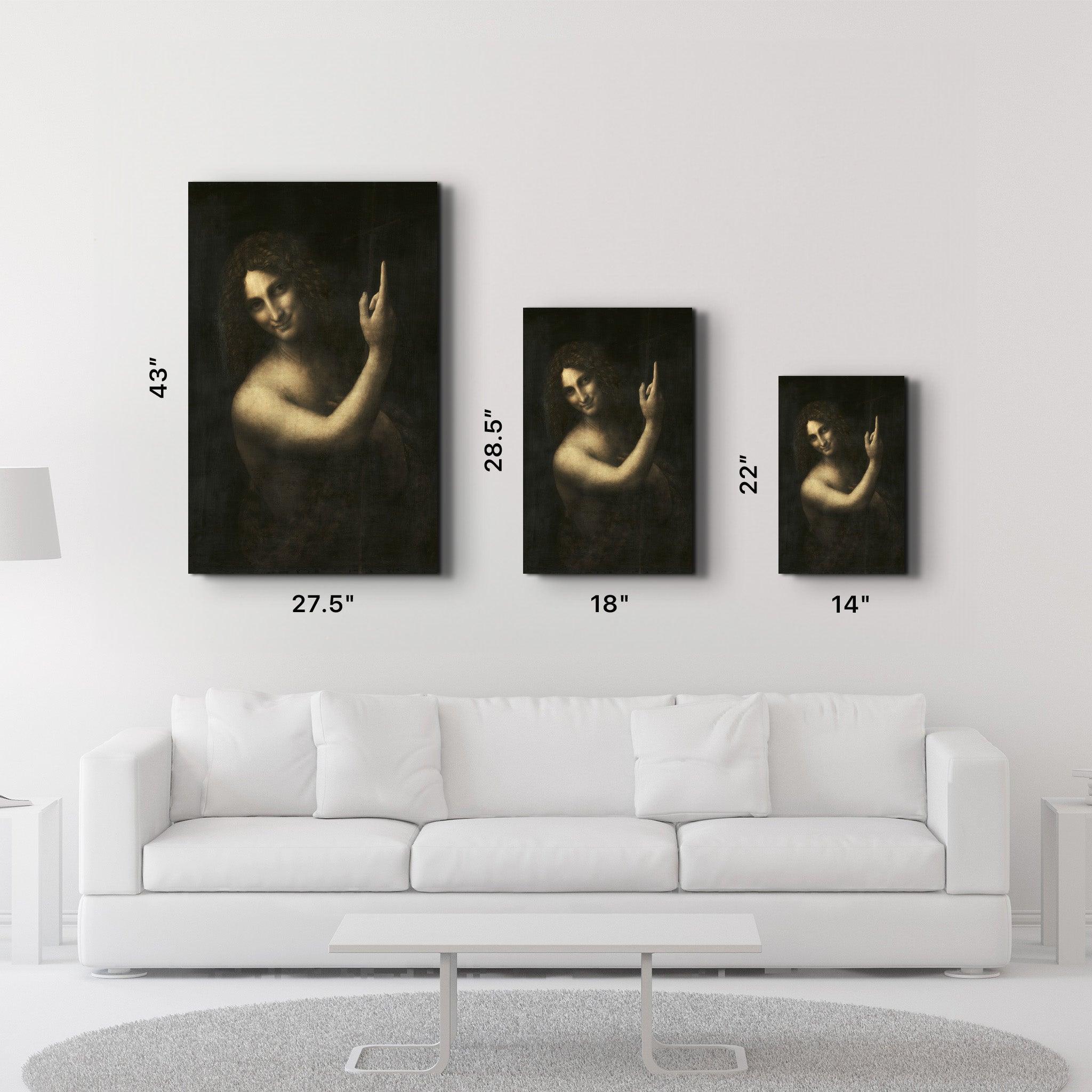 Leonardo da Vinci's Saint John the Baptist (1513-1516) | Glass Wall Art - ArtDesigna Glass Printing Wall Art