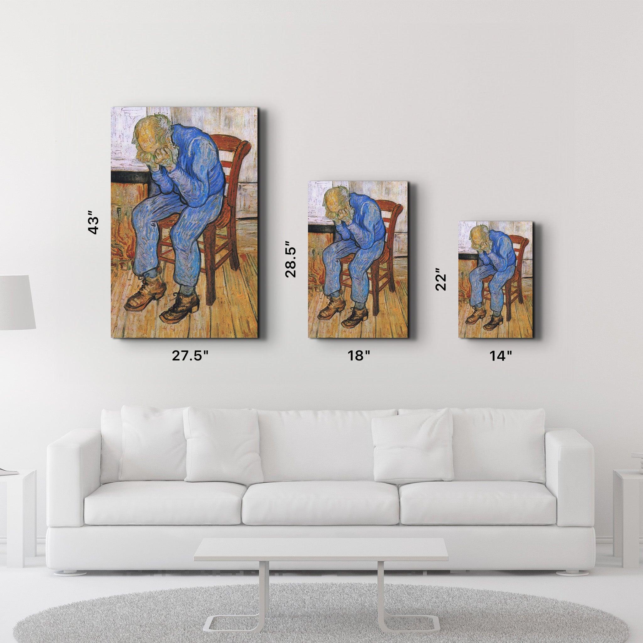 Vincent van Gogh's At Eternity's Gate (1890) | Glass Wall Art - Artdesigna