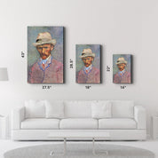 Vincent van Gogh's Self-Portrait with a Gray Straw Hat (1887) | Glass Wall Art - ArtDesigna Glass Printing Wall Art