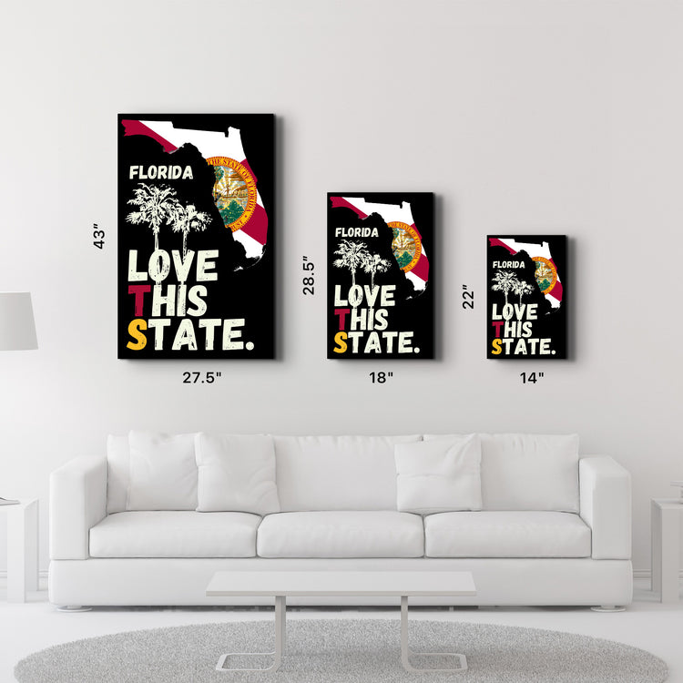 ・"Love This State - Florida"・Glass Wall Art - ArtDesigna Glass Printing Wall Art