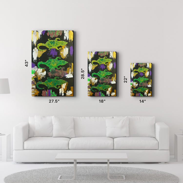 ・"Three Little Alligators - Hand-drawn Image"・Glass Wall Art - ArtDesigna Glass Printing Wall Art